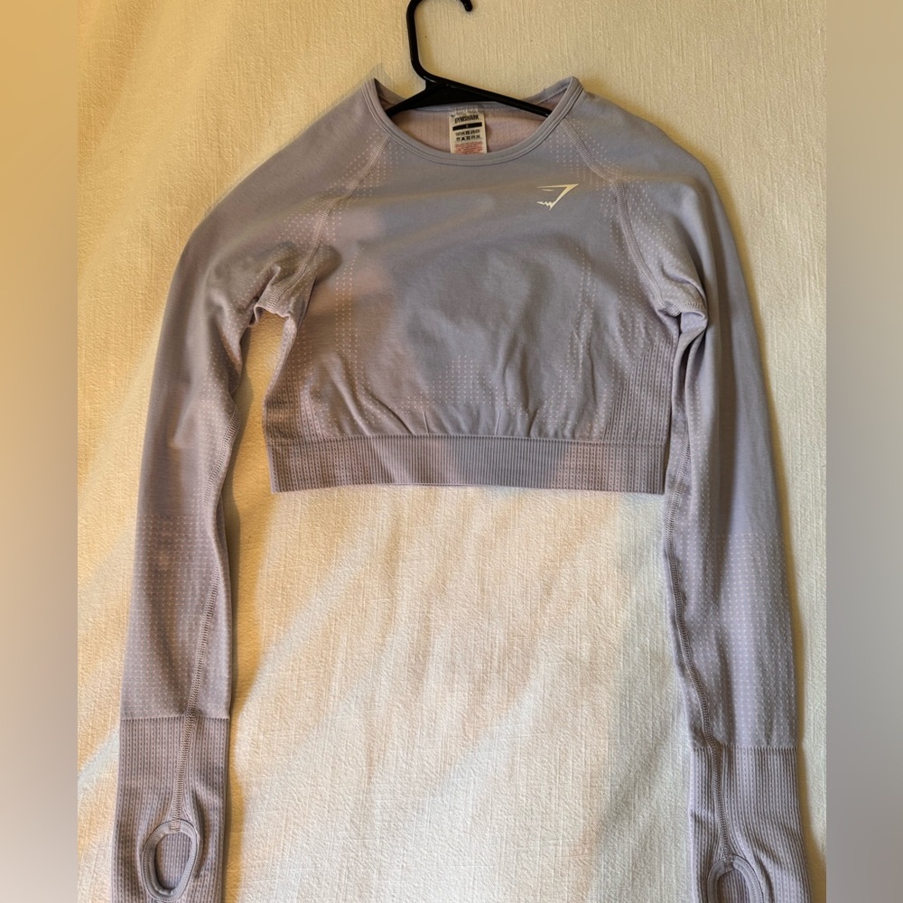 Gymshark vital seamless long sleeve crop top with thumb holes